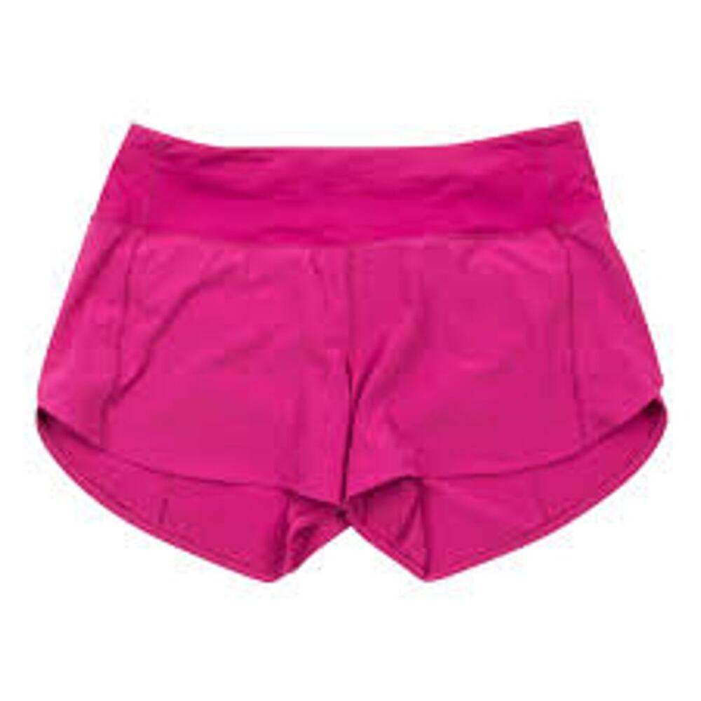 Lululemon Speed Up Athletic Running Shorts Women's Size 12 Hot Pink Low Rise